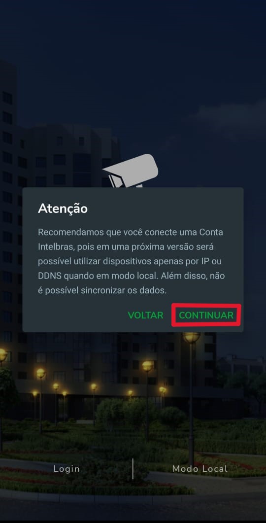 Imagem com o passo a passo para configuração das câmeras