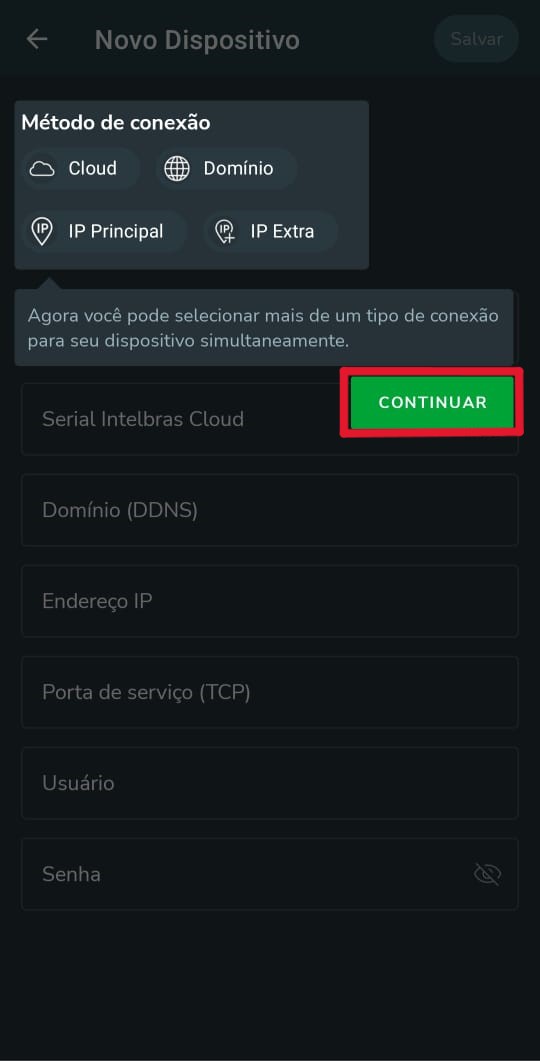Imagem com o passo a passo para configuração das câmeras